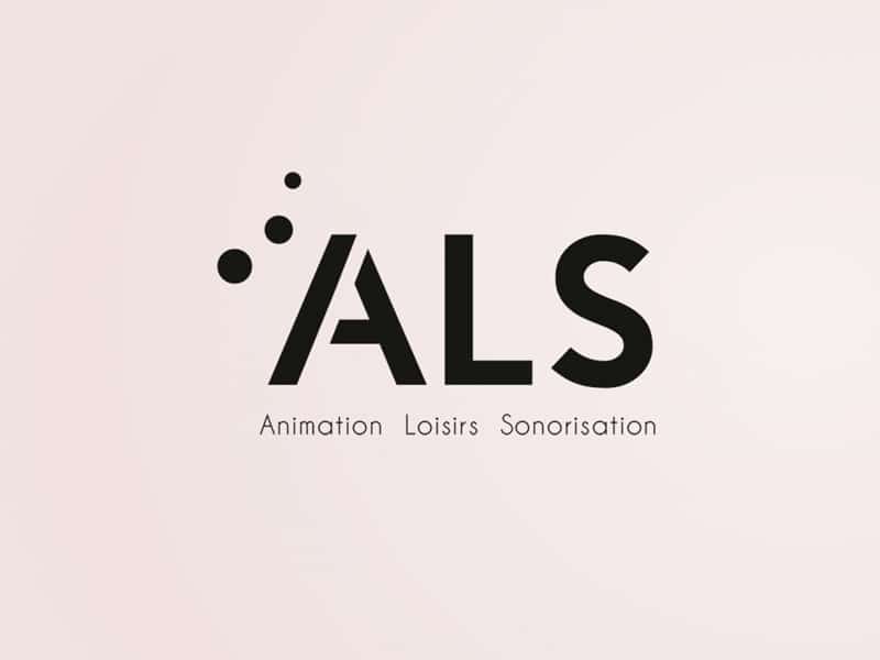 Conception de logo ALS noir