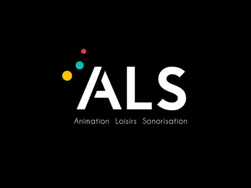 Conception de logo ALS blanc